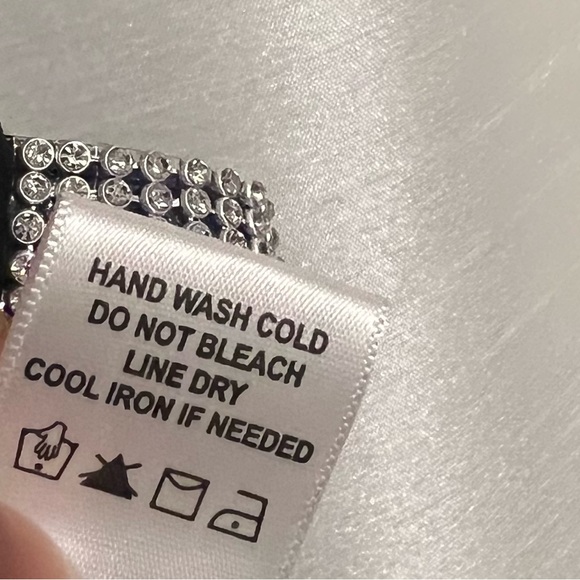 MSK Elegant Black Dress with Sparkling Sleeve Details - Picture 10 of 11